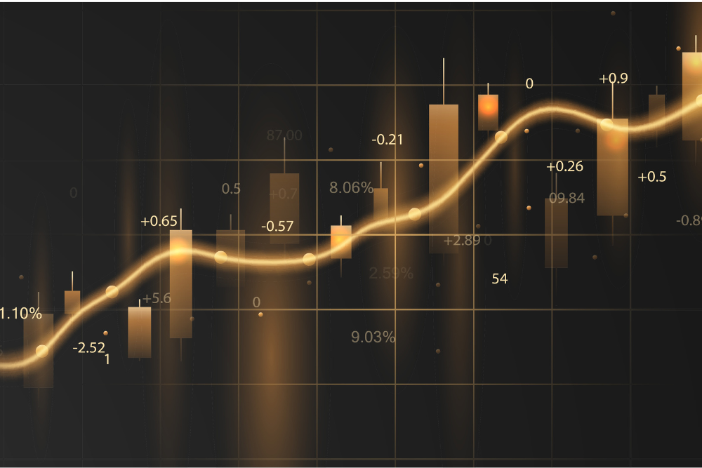 Gráfico financeiro em ascensão, simbolizando as vantagens da análise técnica.