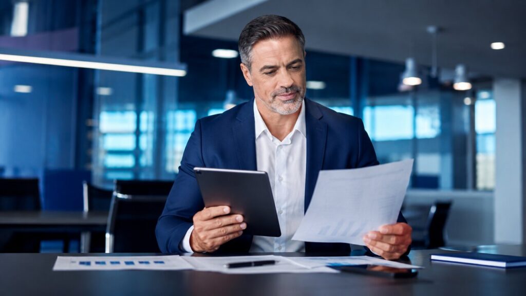 investidor analisando portabilidade de investimentos entre instituições financeiras