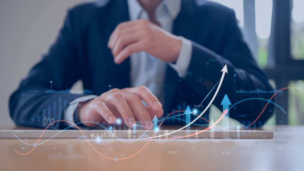 Gráfico mostrando a evolução dos resultados de investimento